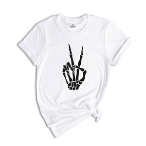 Skeleton Peace Shirt,Skeleton shirt, Skeleton Hand Shirt, Funny Tee,Women's Shirt,Skeleton Peace Sign,Birthday Gift, Cool shirt