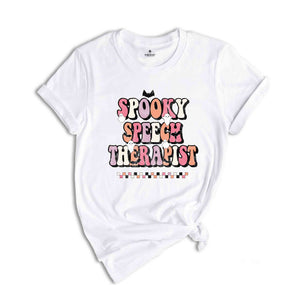 Spooky Speech Therapist Shirt, Colorful Spooky Halloween Shirt, Matching Halloween Speech Therapist Shirt