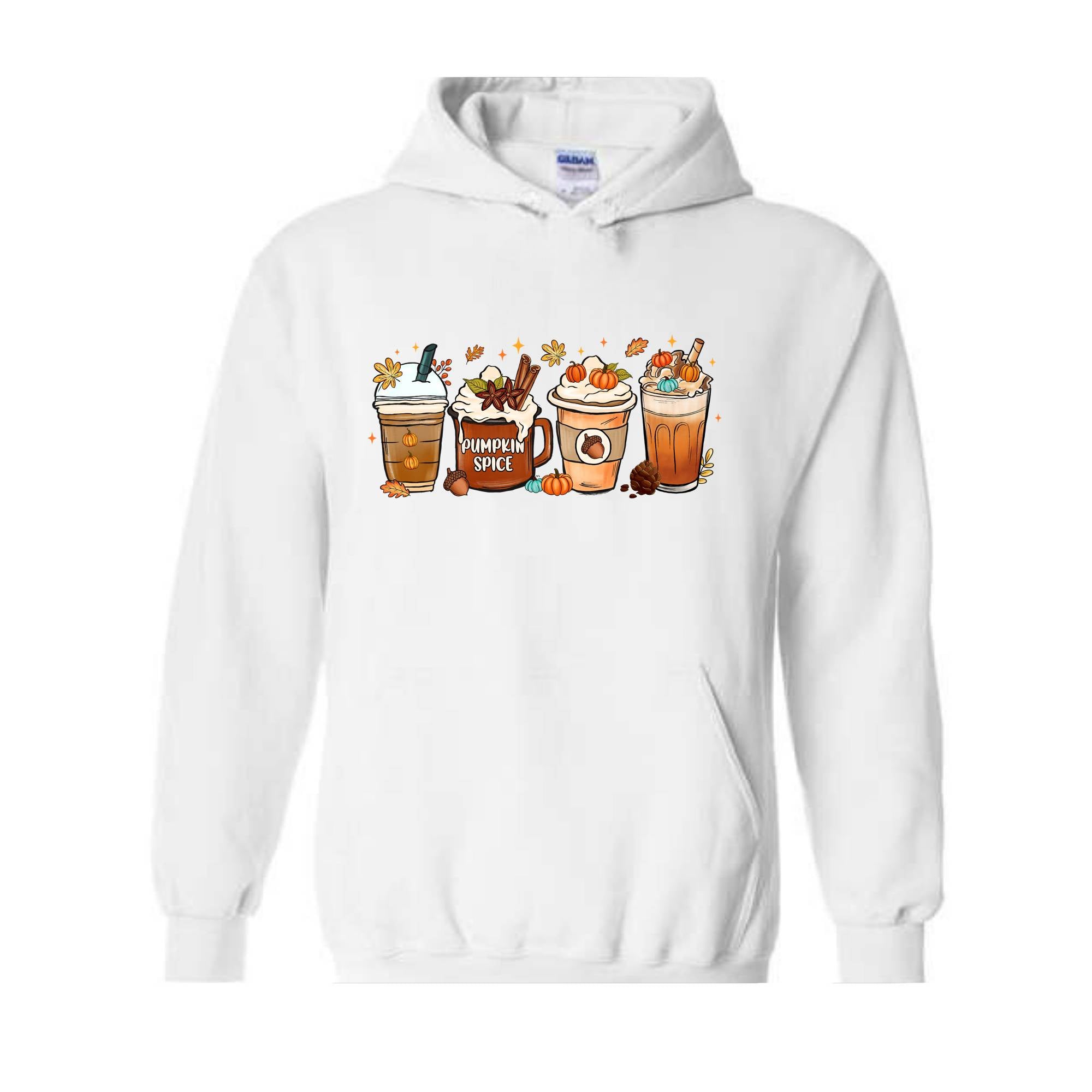 Fall Autumn Coffee Hoodie, Pumpkin Spice Hoodie, Coffee Lover Hoodie, Autumn Hoodie, Thanksgiving Gift