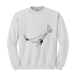 Whale Hello There Sweatshirt, Sea Lover T-shirt, Cool Ocean T-shirt, Whale Lover Tee, Beach Shirt, Funny Animal Shirt, Whale T-Shirt