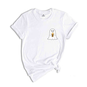 Halloween Pocket Ghost Shirt, Little Ghost Coffee Shirt, Ghost Pocket Shirt, Spooky Season Shirt, Halloween Shirt, Cute Ghost Shirt