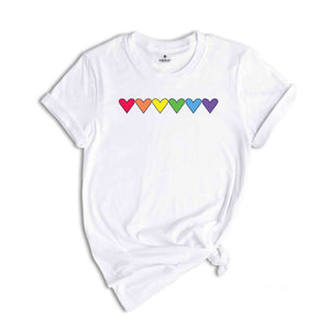 Hearts Pride Shirt, Pride Shirt, Gay Shirt, Pride Flag Shirt, Lesbian Shirt, Gay Pride Shirt, LGBTQ Shirt, Pride Month Shirt, LGBT Heart