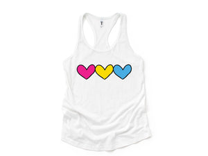 Pansexual Big Hearts Tank Top, Pansexual Pride, Pan Tank Top, Pansexual Rights, Pansexual Gift Ideas, Pansexual Tank Top