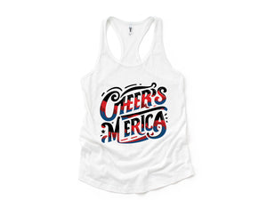 Cheers Merica Tank Top, 4th Of July Tank, Red White And Blue Tank Top, Merica Tank Top, summer tank tops, usa patriotic shirts