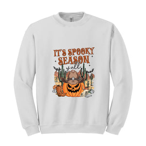 It's Spooky Season Y'all Sweatshirt, Western Halloween Sweater, Halloween Gift, Cowboy Shirt, Cowgirl Shirt, Pumpkin Sweatshirt, Spooky Tee