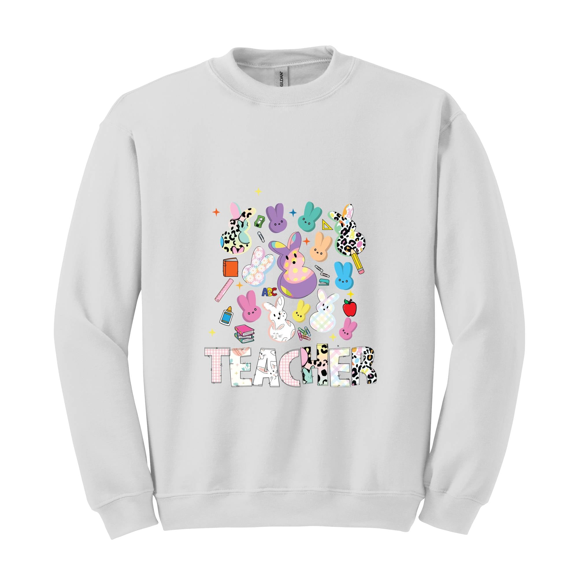 Teacher Easter Peeps Sweatshirt,Teacher Appreciation Hoodie, Gift For Teacher, Teaching Favorite Peeps Sweatshirt