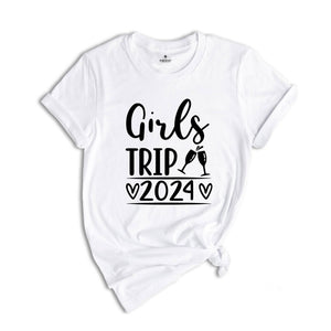 Girls Trip 2024 Shirt, Summer Vacation Tee, Beach Shirt, Cute Trip Shirt, Summer Vibes Gift, Girl Trip Shirt