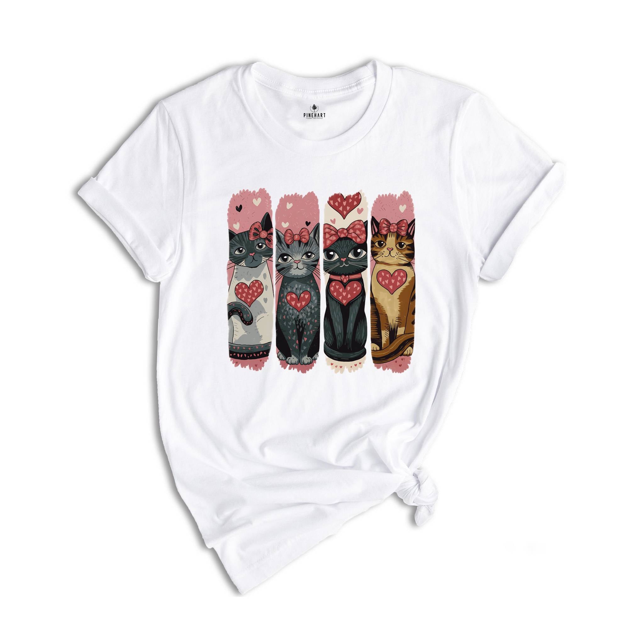 Valentine Cat Shirt, Cute Valentines T-Shirt, Cat Lover Shirt, Cat Shirt, Valentines Shirt, Cat Lover Tee, Cat Mom, Valentines Gift