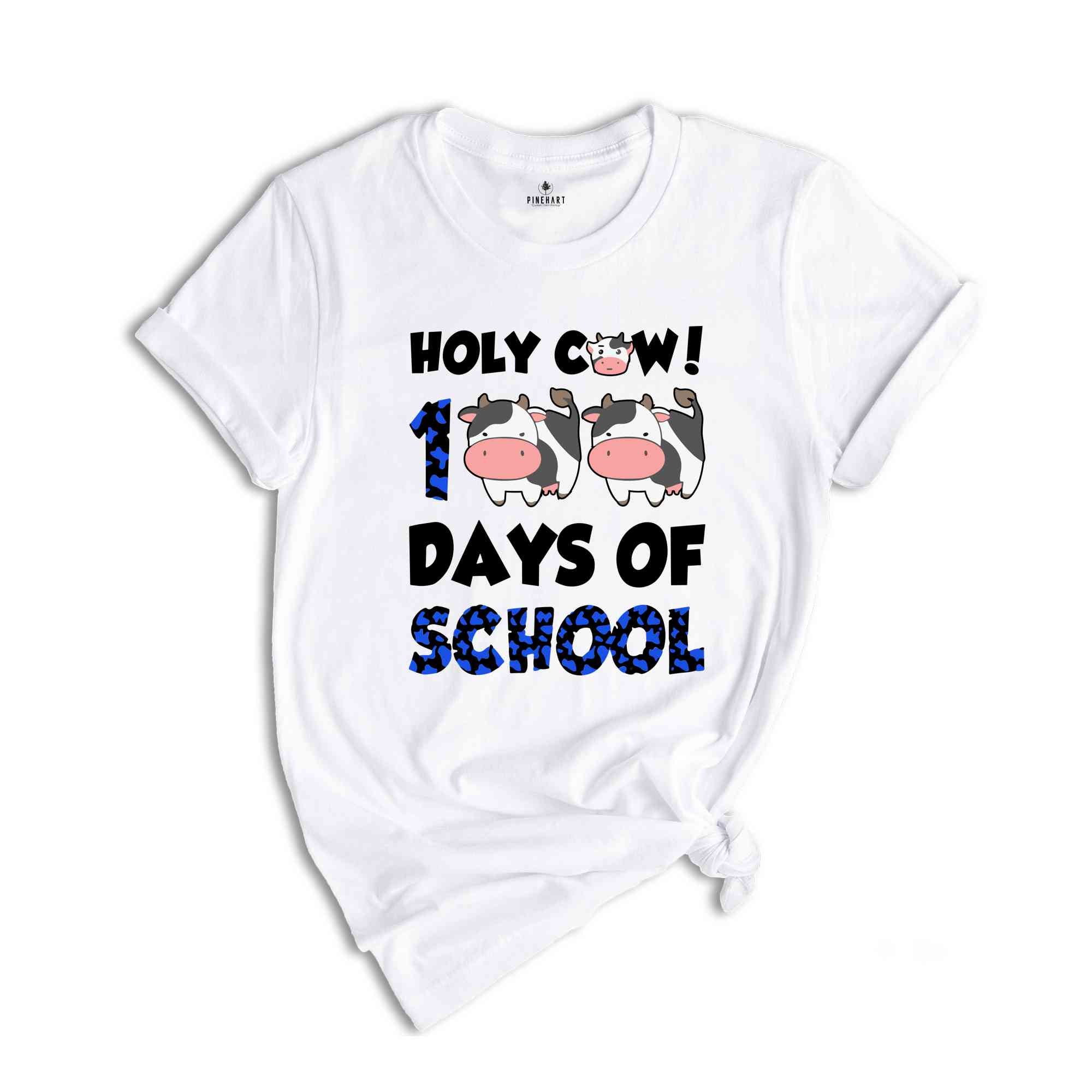 Holy Cow 100 Days Of School Shirt, Back To School Shirt, Gift for Teacher, Kids School Shirt, Student T-Shirt