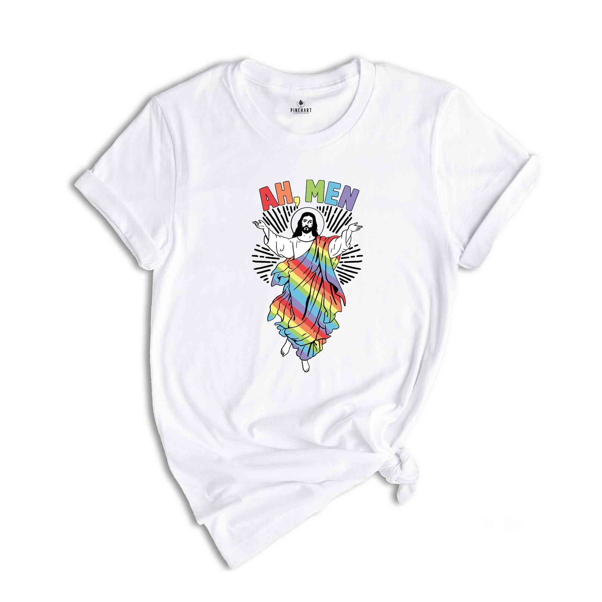 Ah Men LGBT T-Shirt, Ah Men Lgbt Vintage Shirt, LGBT Christian T-Shirt, LGBT Tee, Ah Men T-Shirt, Gay Shirt, Lgbt Gifts