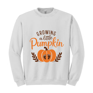 Growing A Little Pumpkin Fall Maternity Sweater, Pregnancy Thanksgiving Sweatshirt ,Fall Pregnancy Announcement Gift ,Pregnancy Reveal