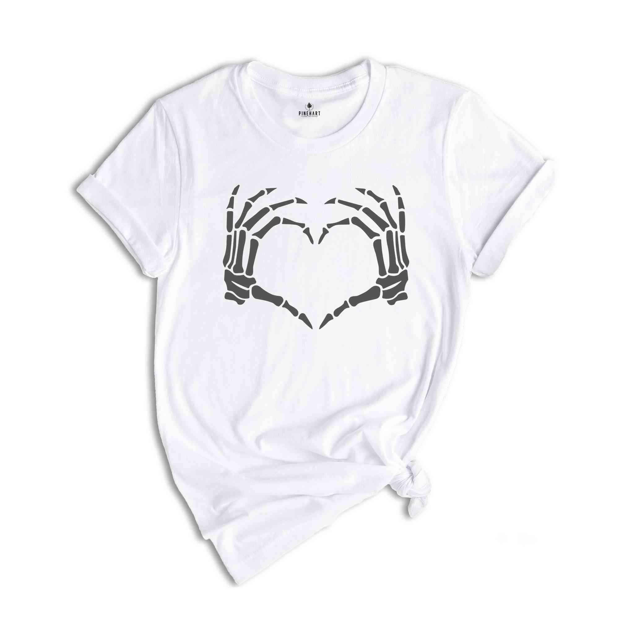 Skeleton Hand Heart Shirt, Skeleton Halloween Shirt, Halloween Shirt, Spooky Season Shirt, Halloween Gift, Spooky Shirt, Fall Love Shirt