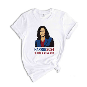 Kamala Harris Shirt, Harris 2024 Shirt, Madam President T-Shirt, Women Will Win T-Shirt, Kamala For The People T-Shirt