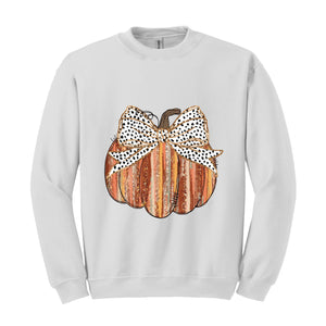 Glitter Pumpkin Sweatshirt, Fall Leopard Pumpkin Hoodie, Spice Season Gifts, Thanksgiving Family Matching Sweaters, Fall Vibes Hoodie