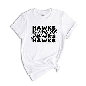 Team Mascot T-Shirt, Hawks Team Shirt, Hawks Football Tee, Hawks Fan Gift, Hawks School Gift, Hawks School Spirit, Hawks Basketball Shirt