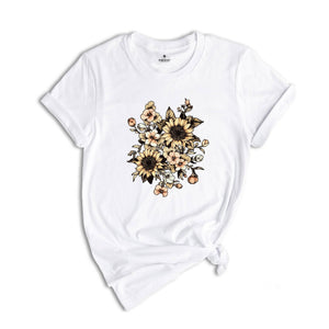 Sunflower Shirt, Cute Sunflower Tee, Mothers Day Gift Shirt, Sunflower Shirt, Floral Tee, Flowers Gift T-shirt