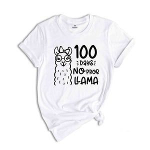 100 Days of School Shirt, 100 Days of No Prob Llama Shirt, Funny Back to School Shirt, Funny Quarantine 2024 Shirt, Funny Teacher Shirt