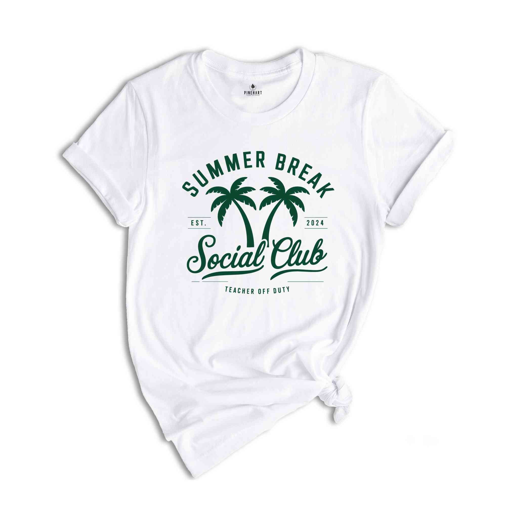 Summer Break Social Club Shirt, Last Day of School T-Shirt, Teacher Off Duty Tee, End of Year Gift, Vacation Shirt, Teacher Shirt