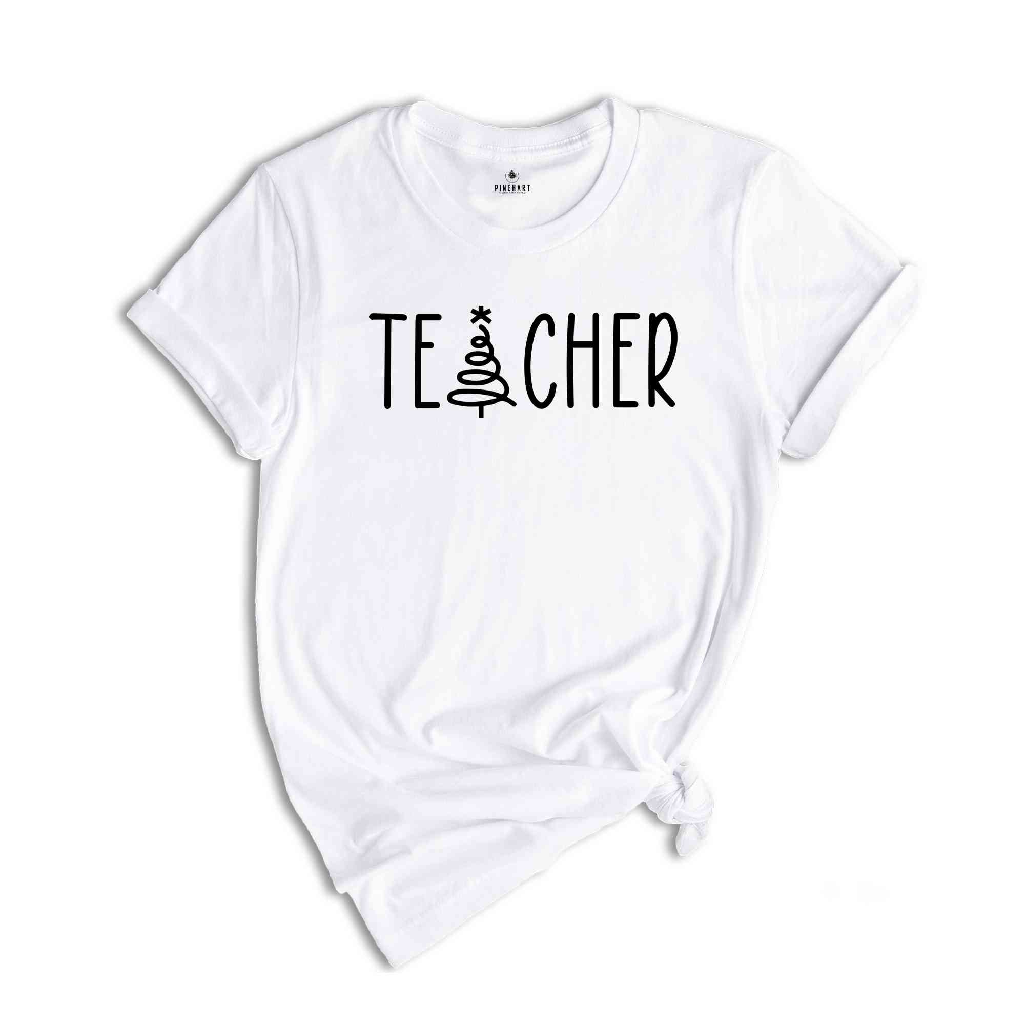 Teacher Shirt, Christmas Gift for Teacher, Teacher Christmas Tee, New Year Shirt for Teacher, Teacher Life Shirt, Christmas Tree Shirt