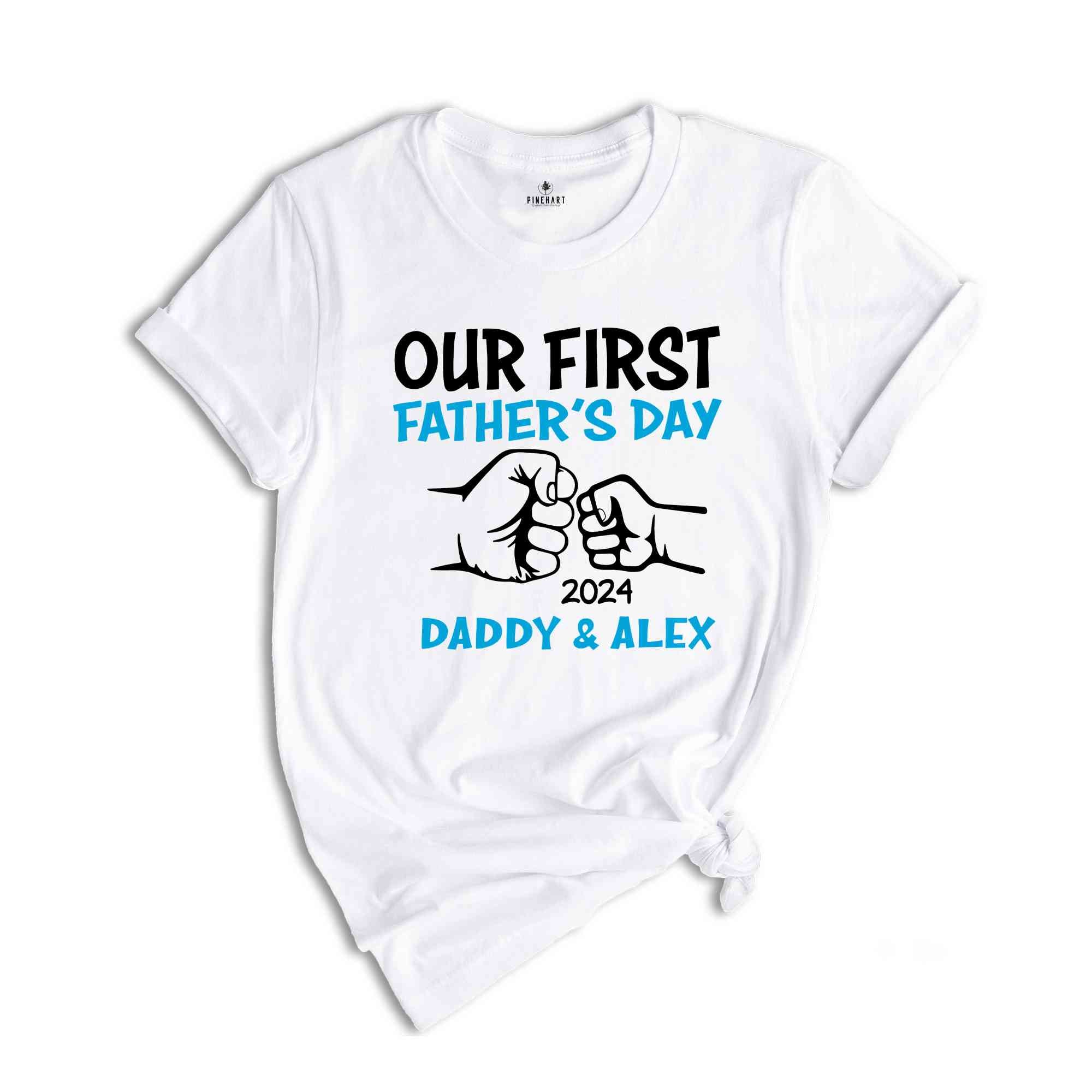 Our First Fathers Day Shirt, Daddy And Child Shirt, Fathers Day Matching Shirt, Fathers Day Gift Tee