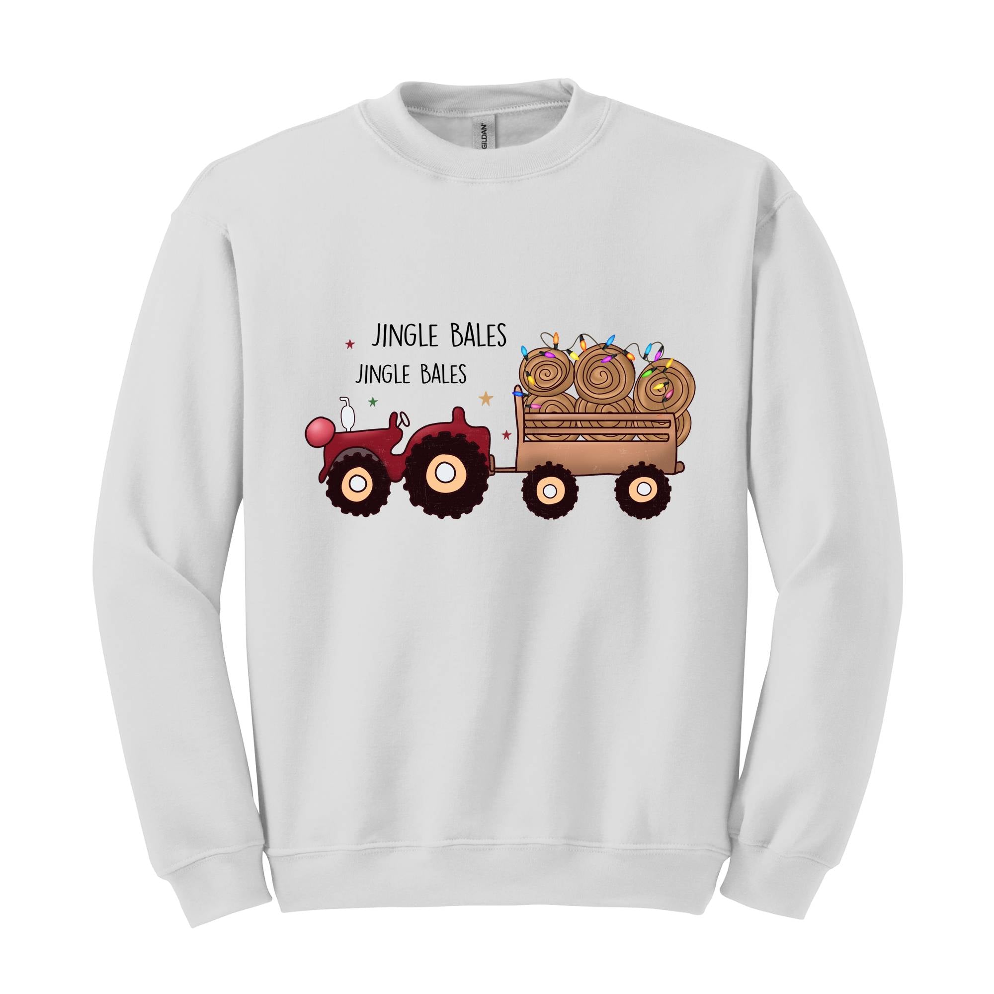 Jingle Bales Jingle Bales Sweatshirt, Christmas Sweatshirt, Farming Sweatshirt, Christmas Farmer Sweatshirt, Christmas Lights