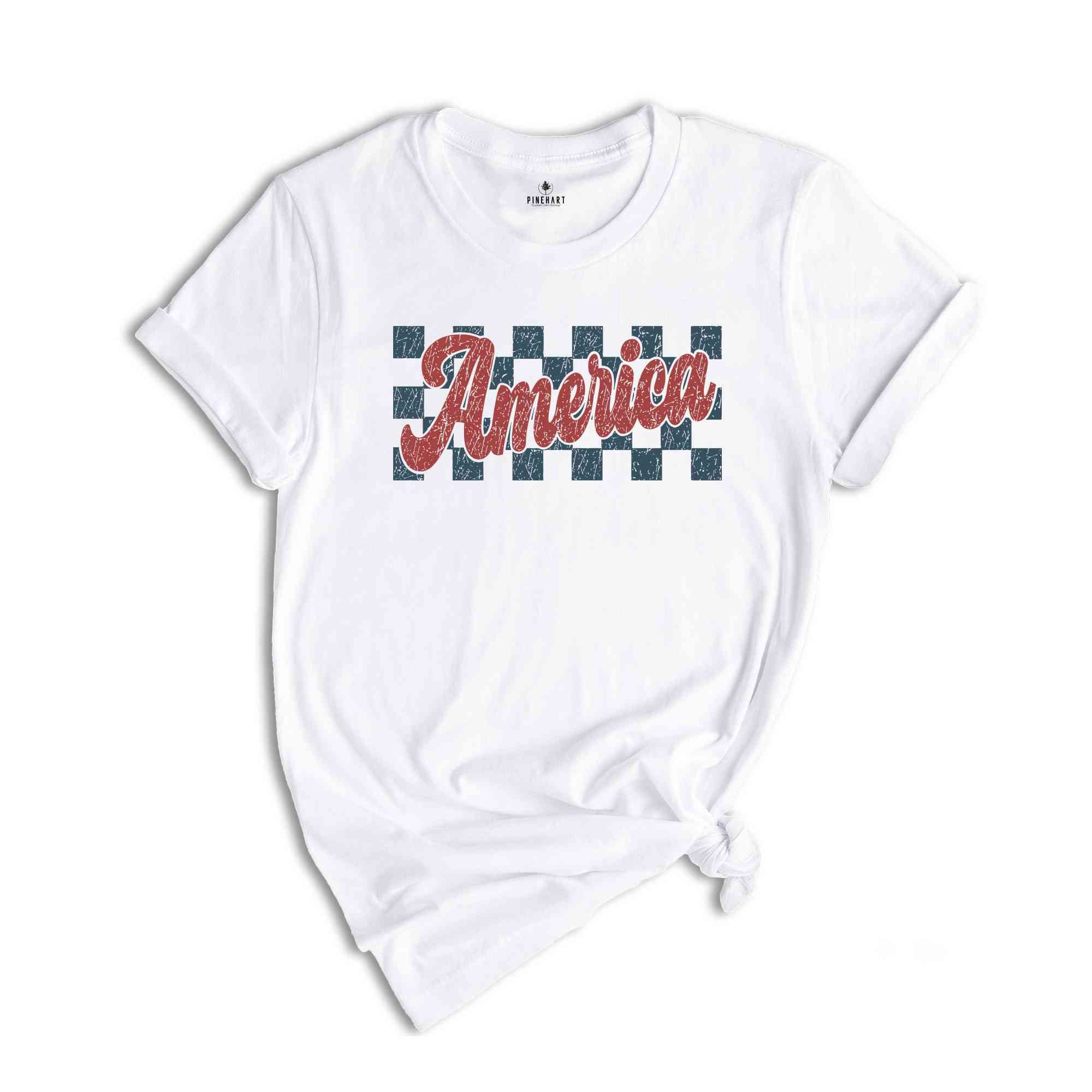 Vintage America T-Shirt, 4th Of July Outfit, Cute America Shirt, Vintage Fourth Of July Shirt, Patriotic Gifts