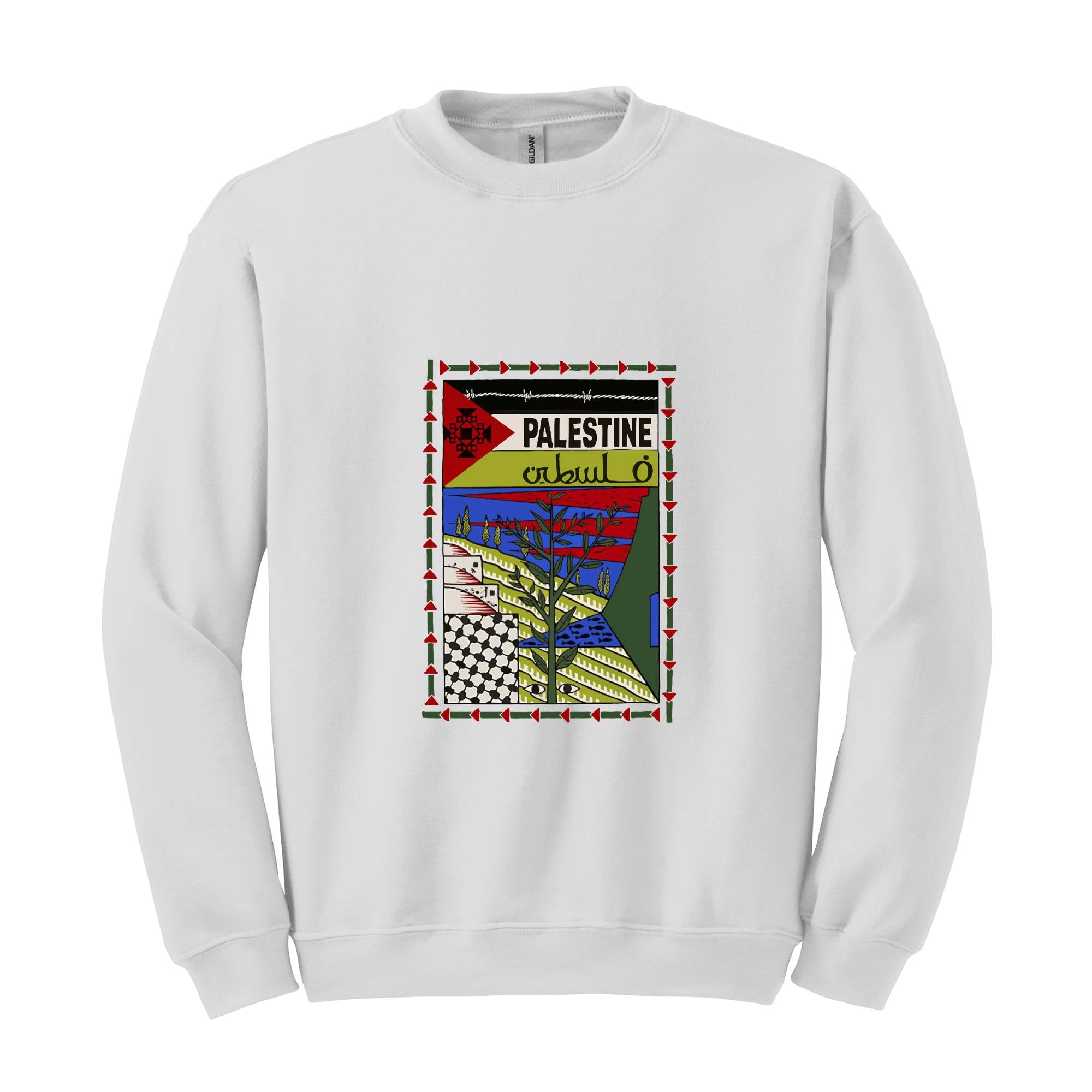 Palestine Sweatshirt, Free Palestine Sweatshirt, Arabic Palestine Sweatshirt, Palestine Map Sweatshirt