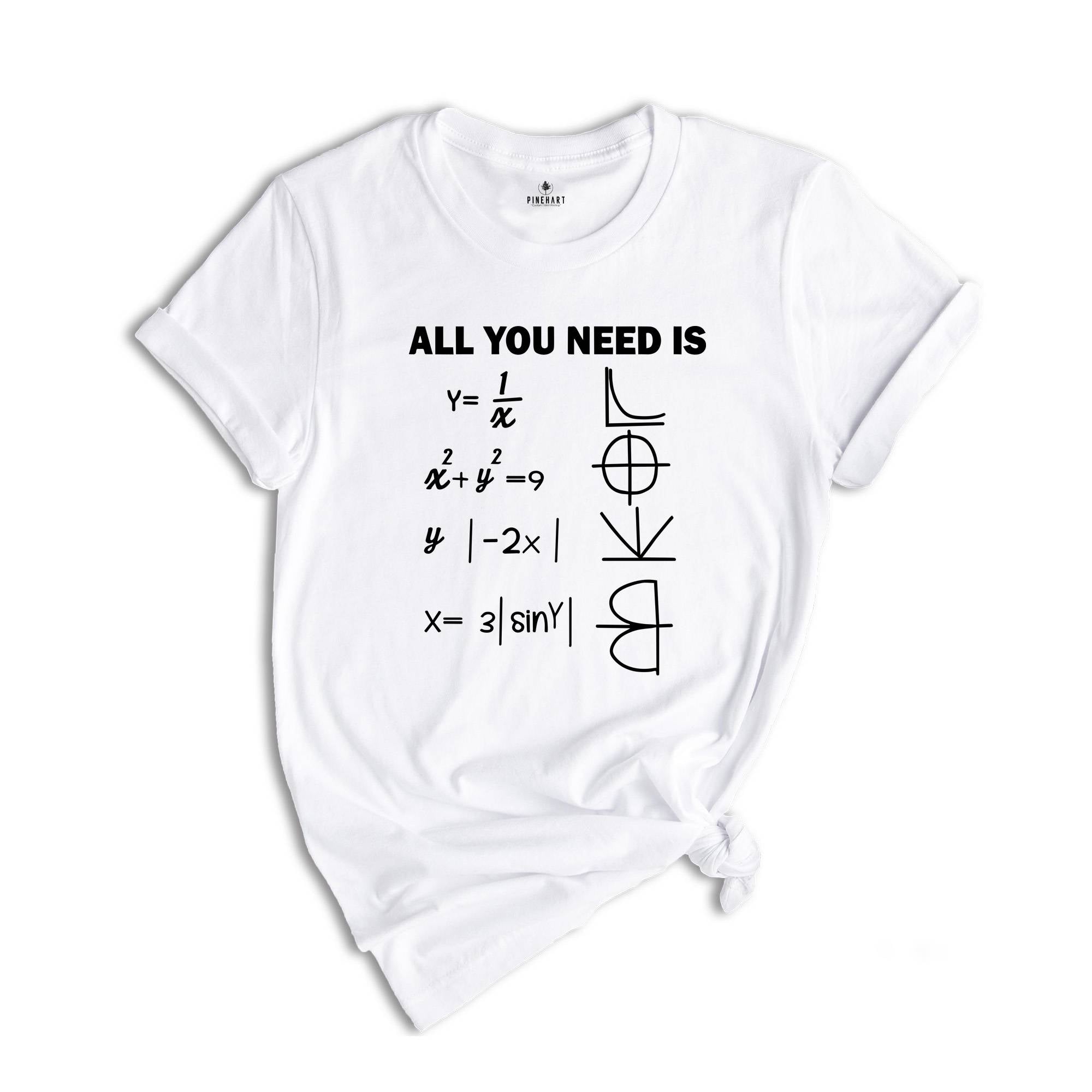 All I Need is Love Shirt, Cute Math Shirt, Valentines Day Shirt, Math Coordinate Plate Tee, Love Is All You Need