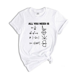 All I Need is Love Shirt, Cute Math Shirt, Valentines Day Shirt, Math Coordinate Plate Tee, Love Is All You Need