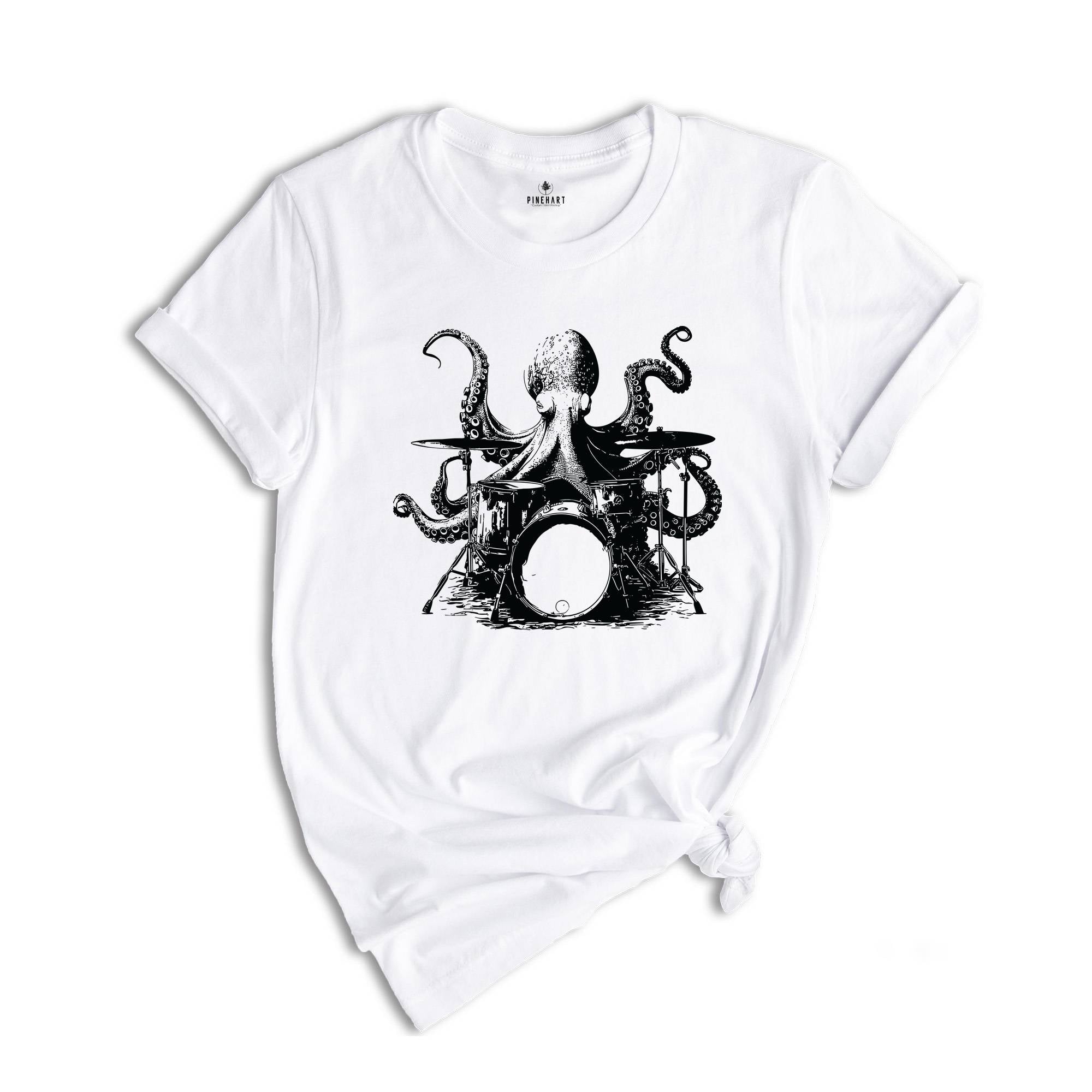 Octopus Drummer Shirt, Drummer Shirt, Drum Player Shirt, Octopus Shirt, Drums Shirt, Funny Octopus Gift, Music Lover Shirt, Funny Drummer