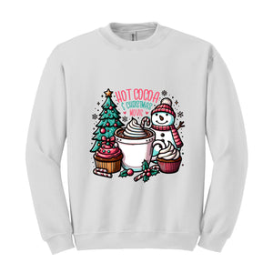 Hot Cocoa And Christmas Movie Sweatshirt, Christmas Sweatshirt, Hot Cocoa Sweatshirt, Christmas Gifts