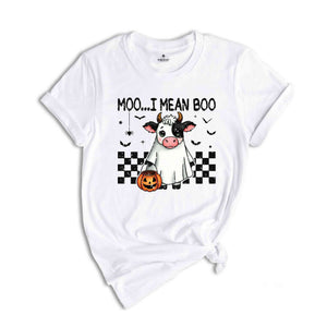 Moo I Mean Boo Shirt, Cute Halloween Shirt, Cow Halloween Shirt, Spooky Vibes Shirt, Cow Lover Shirt, Animal Lover Shirt, Halloween Gift