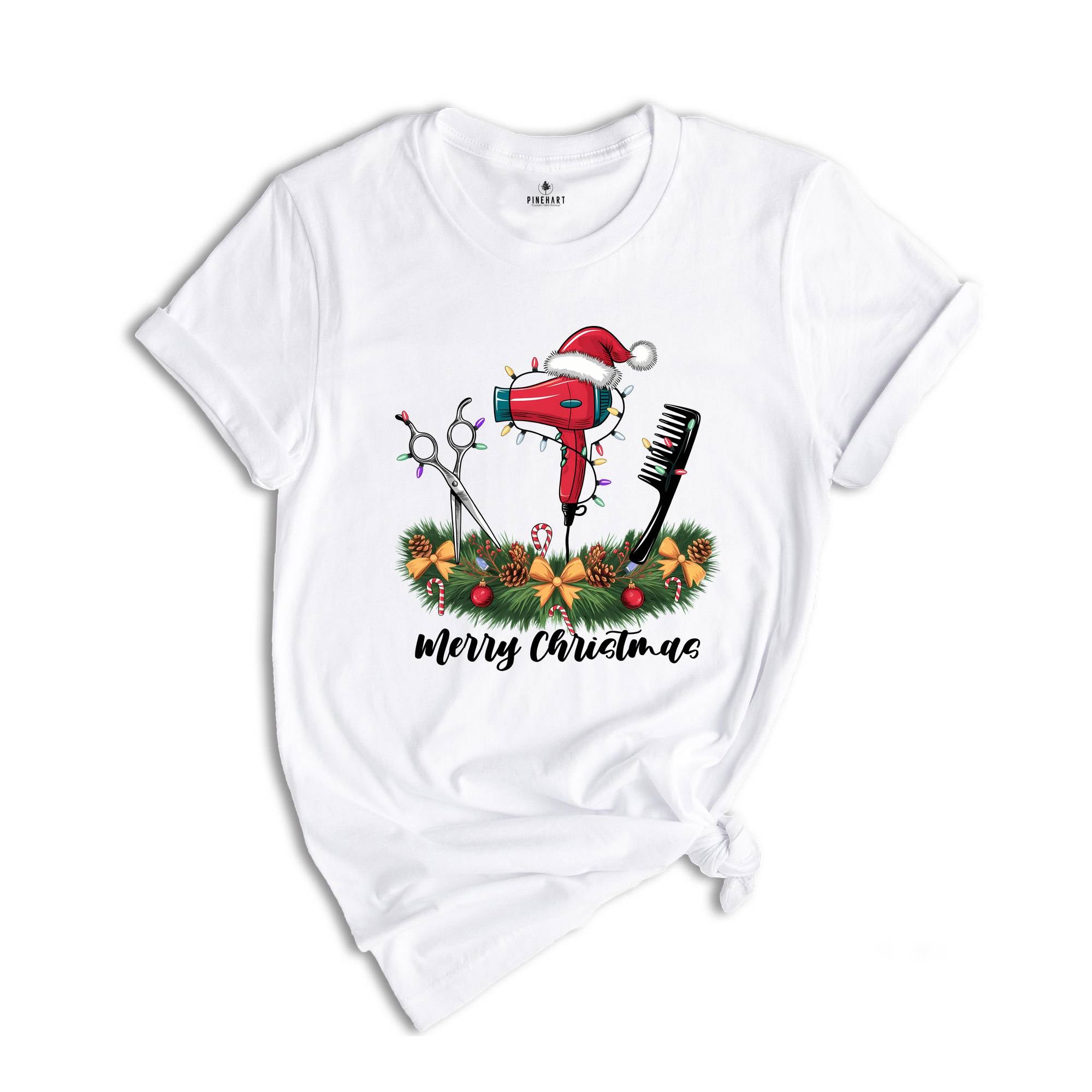 Merry Christmas Hair Stylist Shirt, Christmas Hair Stylist T-Shirt, Christmas Gift For Hair Stylist, Merry Christmas Shirt