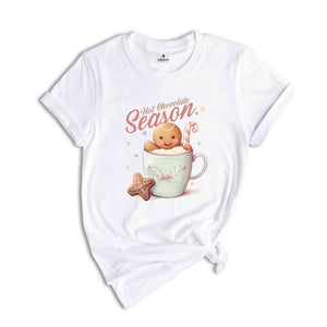 Hot Chocolate Season Shirt, Gingerbread Shirt, Funny Christmas Shirt, Cute Christmas Shirt, Most Wonderful Time, Xmas Gift,