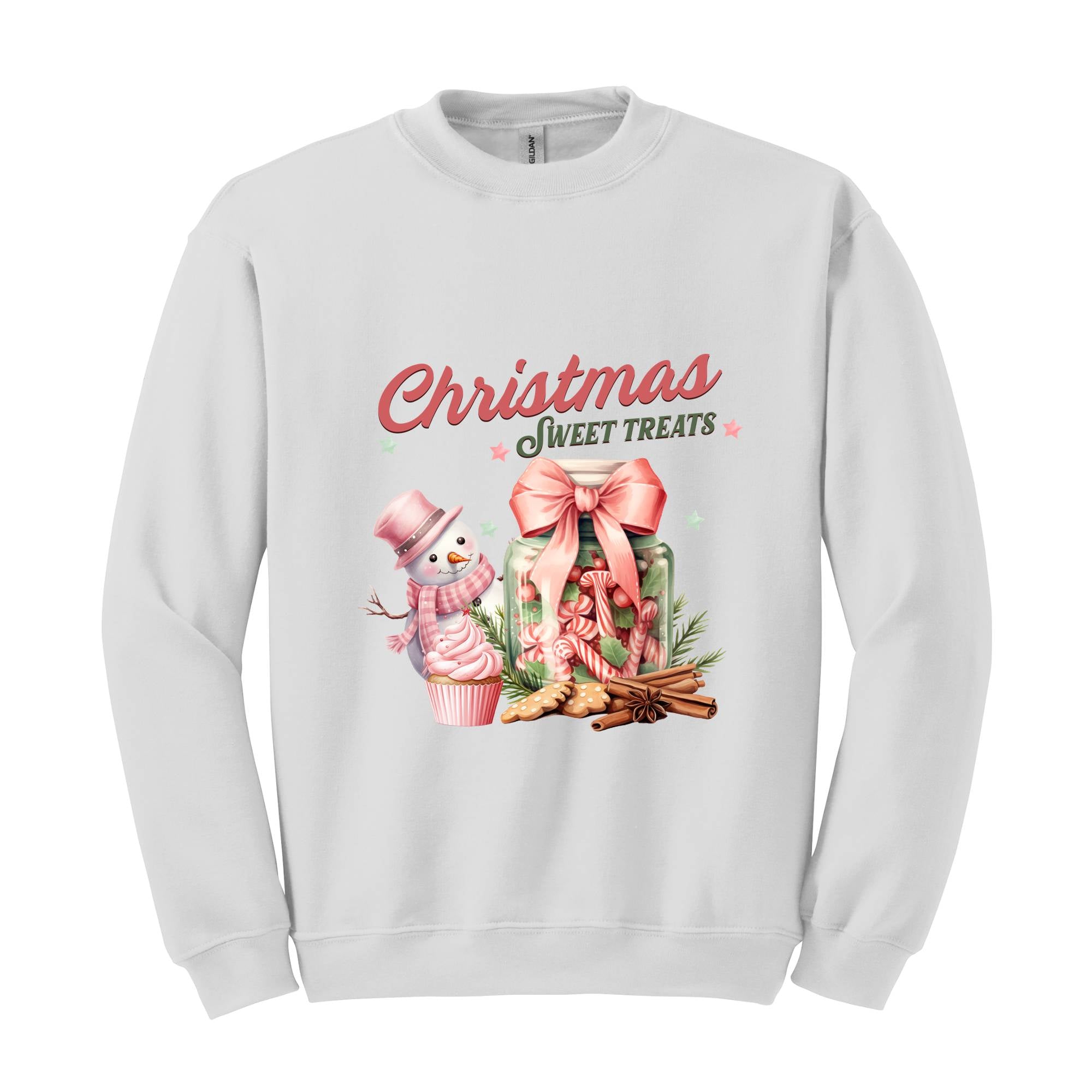 Christmas Sweat Treats Sweatshirt, Cute Christmas Sweatshirt, Christmas Gift, Christmas Party, Snowman Sweatshirt, Women Christmas