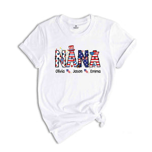 Custom Nana Shirt, Independence Day Shirt, Custom 4th Of July Shirt, Republican Shirt, Custom Names, Gift For Nana, Personalized Nana Shirt