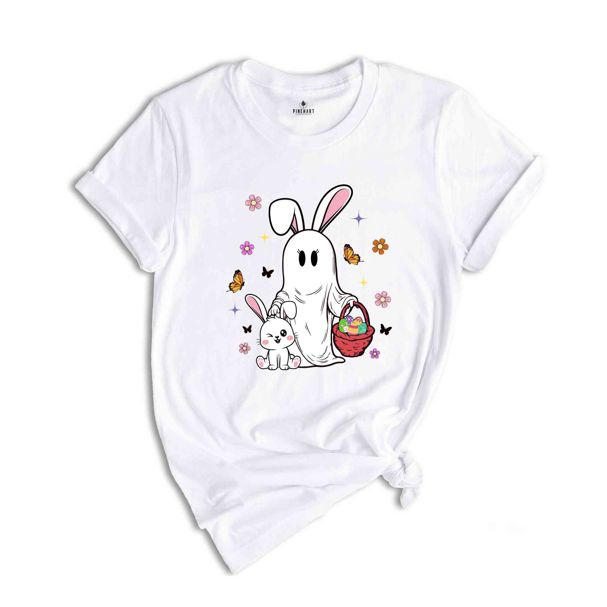 Cute Ghost Bunny Shirt, Ghost Rabbit Shirt, Happy Easter Day, Easter Day Shirt, Easter Day Gift, Rabbit Lover Shirt, Spring Easter Shirt