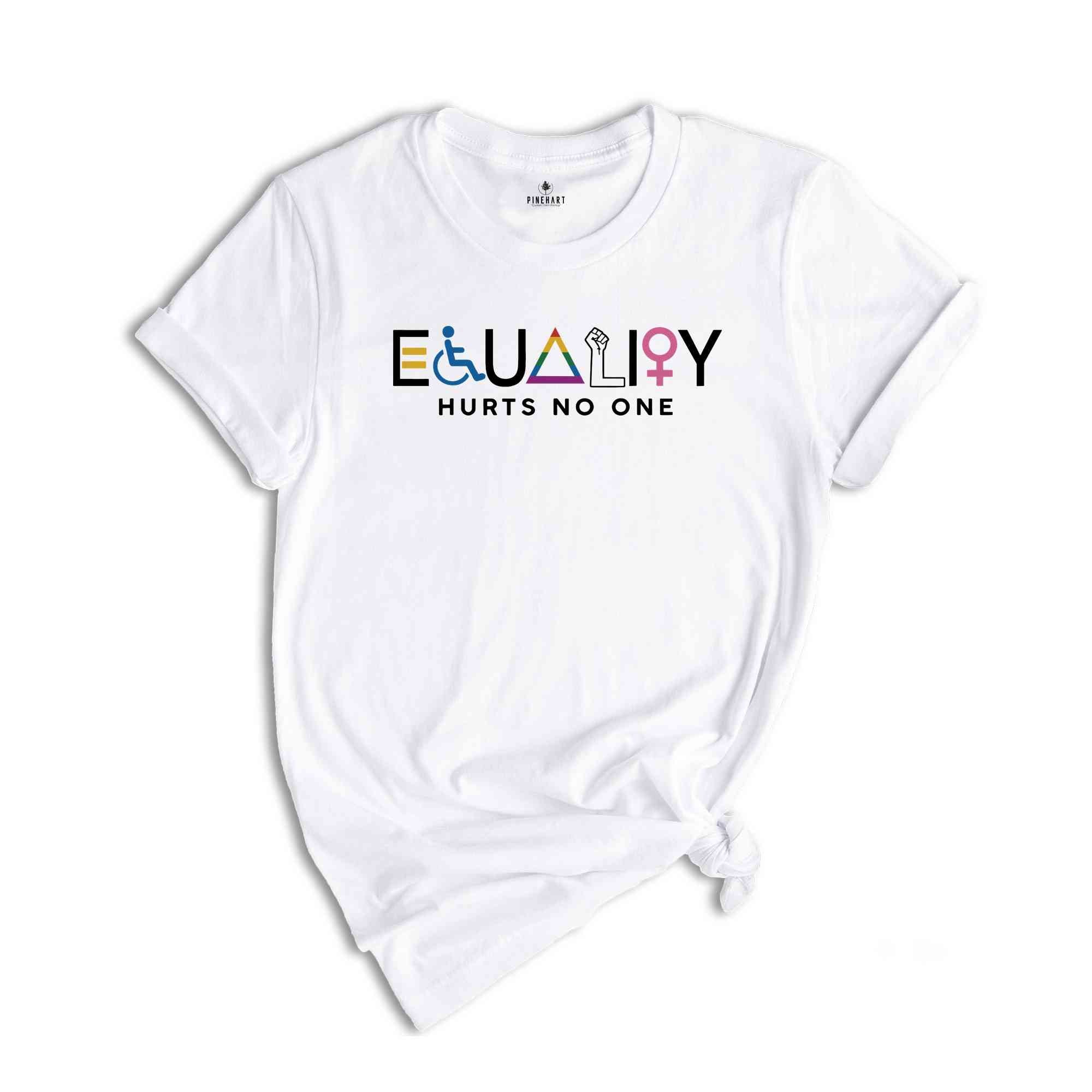 LGBT Equality Hurts No One T-shirt, Black Lives Matter Gift, Equal Rights, Pride Shirt, LGBT Shirt, Social Justice Tee, Gay Pride