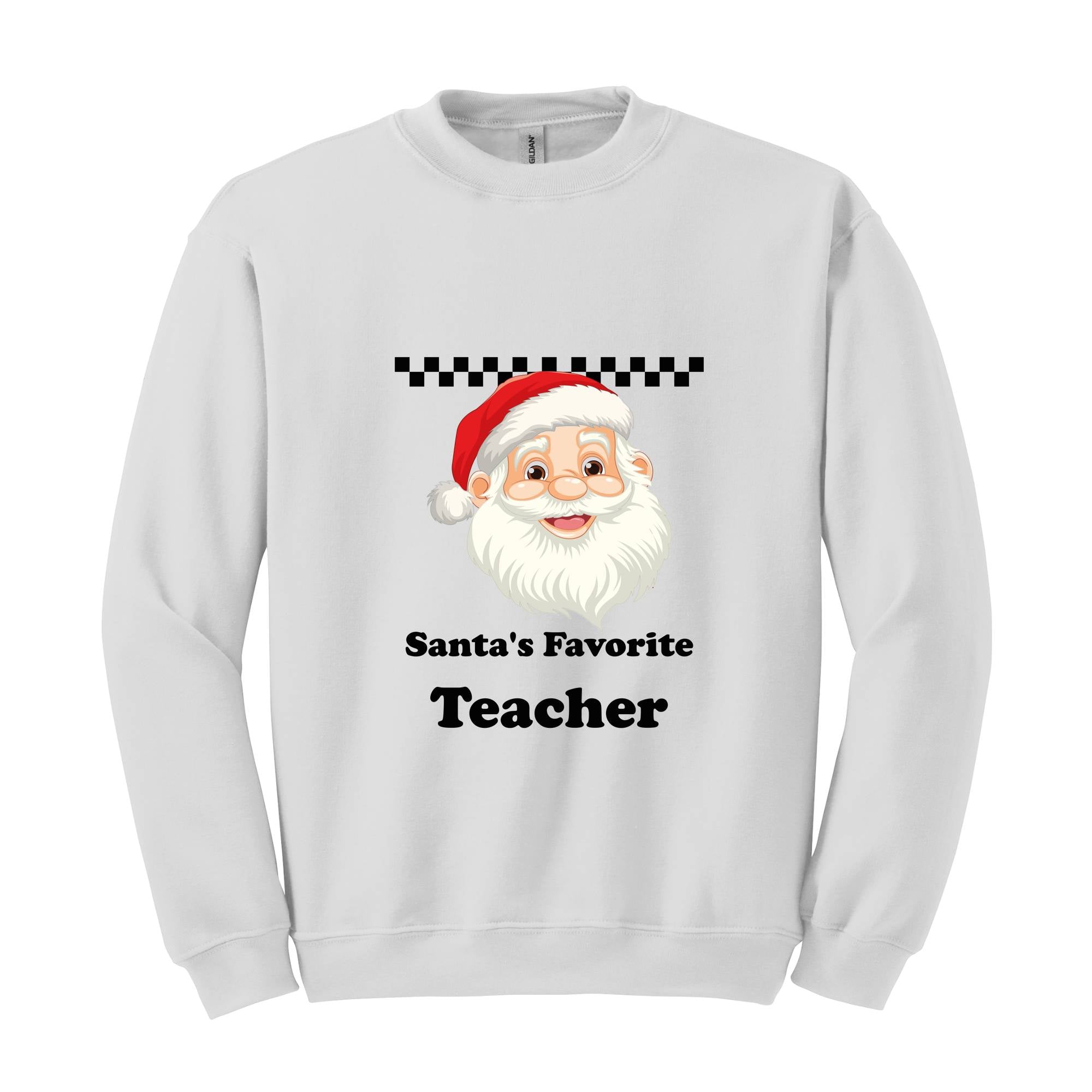 Santa's Favourite Teacher Sweatshirt, Favourite Teacher Gift, Santa Sweatshirt, Teacher Christmas Sweatshirt, Teacher Xmas Gift