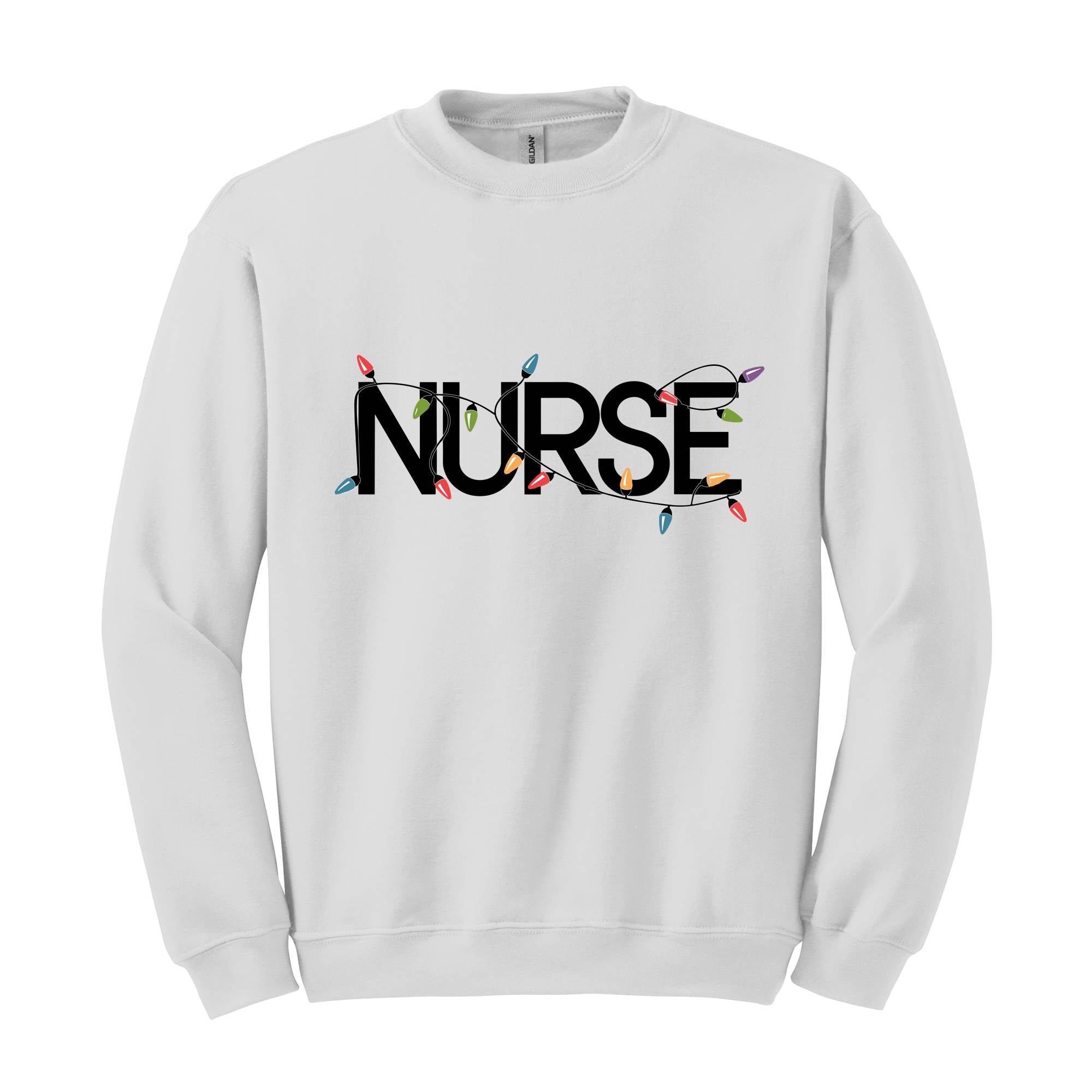 Christmas Nurse Sweatshirt, Christmas Nursing Hoodie, Nurse Life Hoodie, School Nurse Hoodie, Christmas Light Hoodie, Nurse Crew Tee