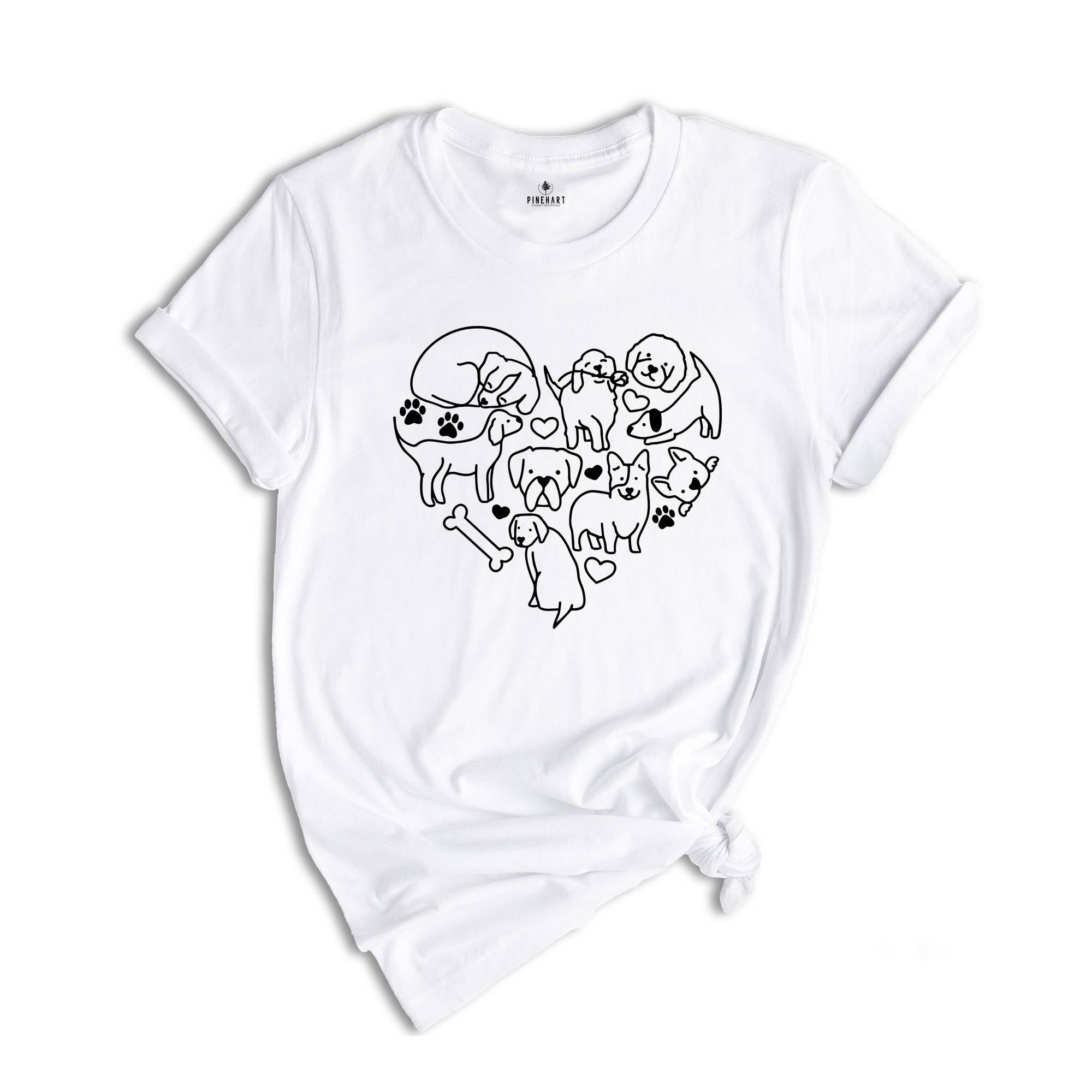 Dog Heart Paw Shirt, Dog Shirt, Paw Dog Shirt, Dog Lover Shirt, Paw Print Shirt, Paw Heart Shirt, Dog Shirt Gifts, Dog Mom Tee