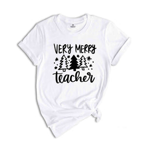 Verry Merry Teacher Shirt, Christmas Teacher Shirt, Teacher Gift, Christmas Shirt, Christmas Gift, Christmas Party Shirt, New Year Shirt