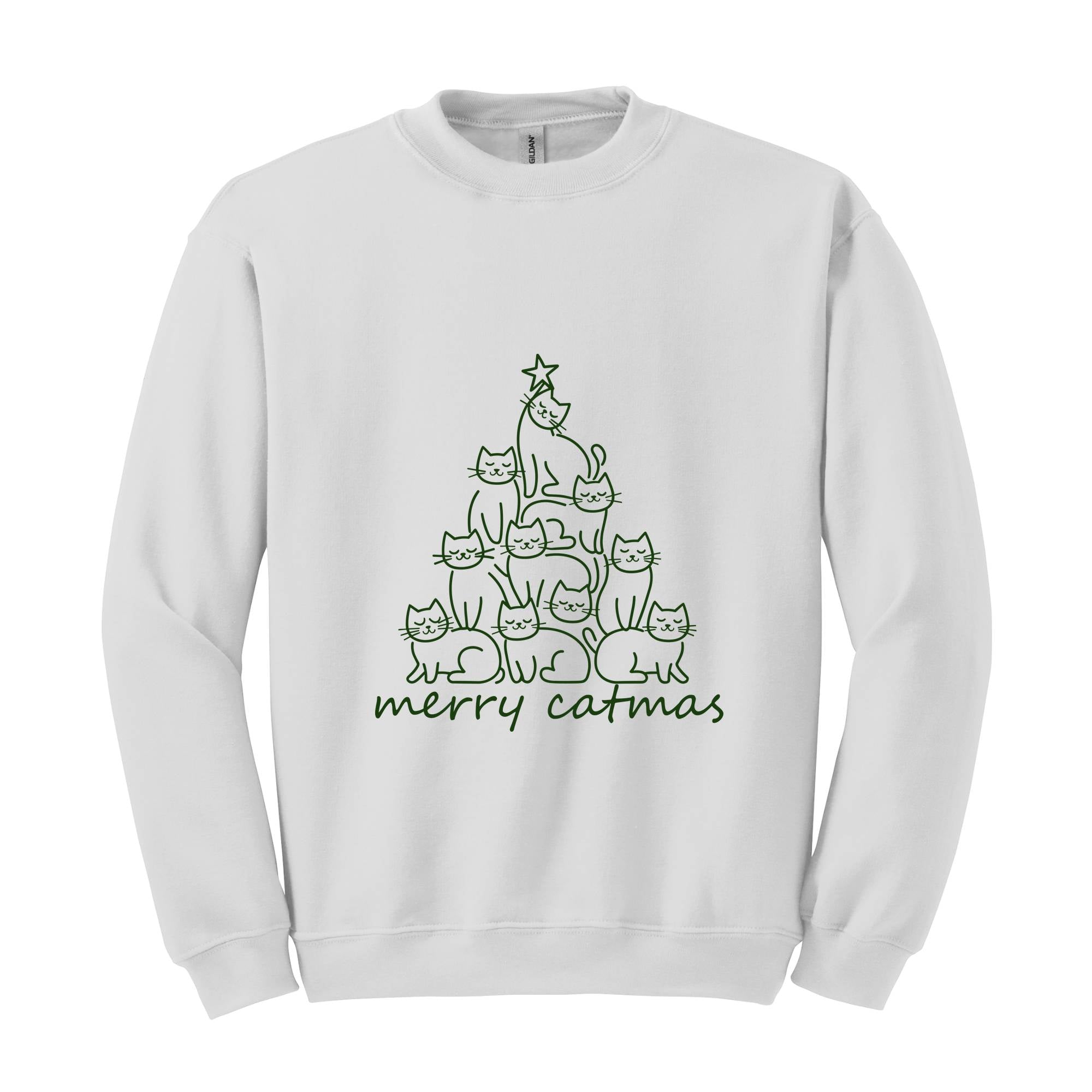 Merry Catmas Sweatshirt, Cat Lover Gift For Christmas, Christmas Sweat, Holiday Sweatshirt