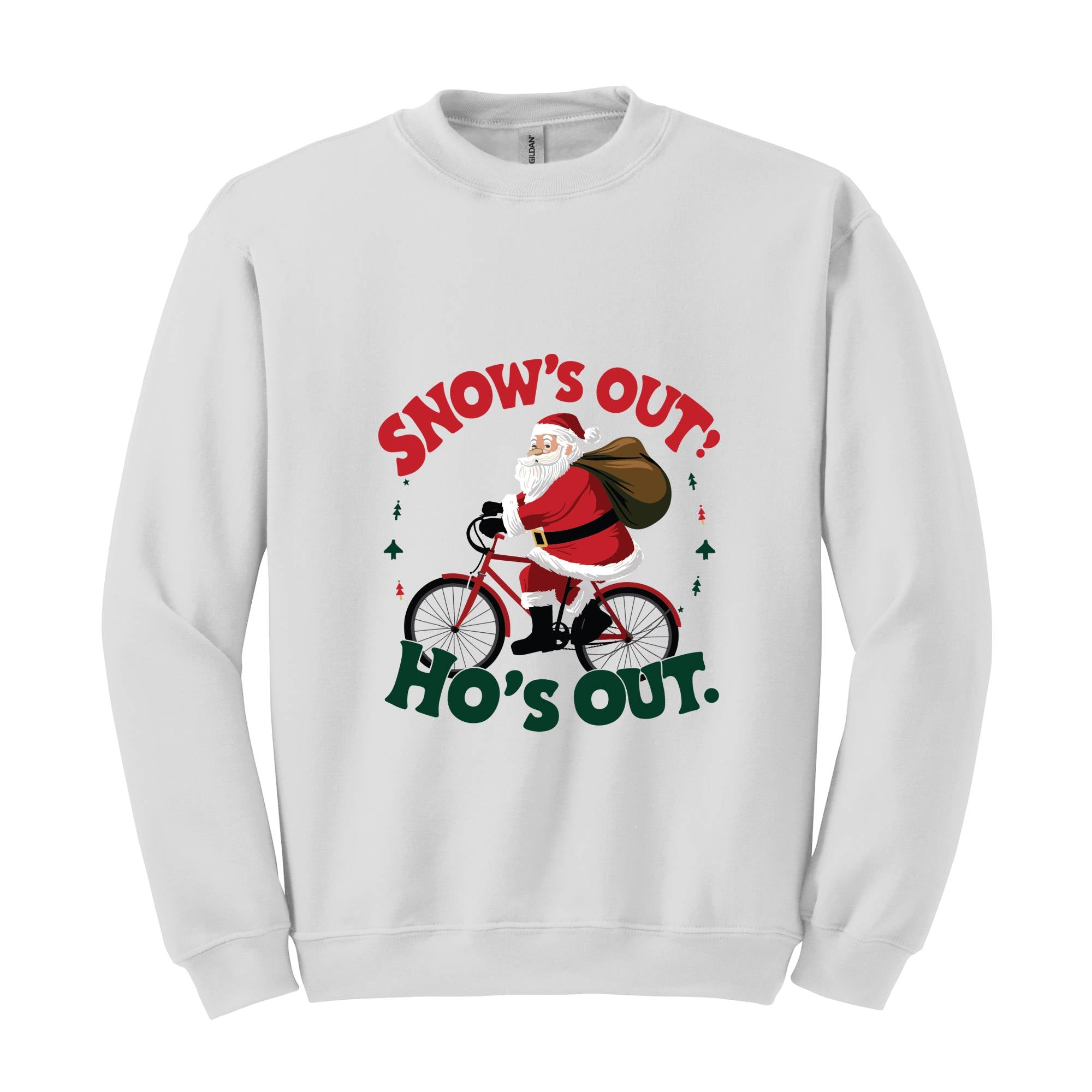 Snow's Out Funny Santa Christmas Sweatshirt, Santa Claus Sweatshirt, Christmas Hoodie, Christmas Santa Sweater, Funny Santa T-Shirts