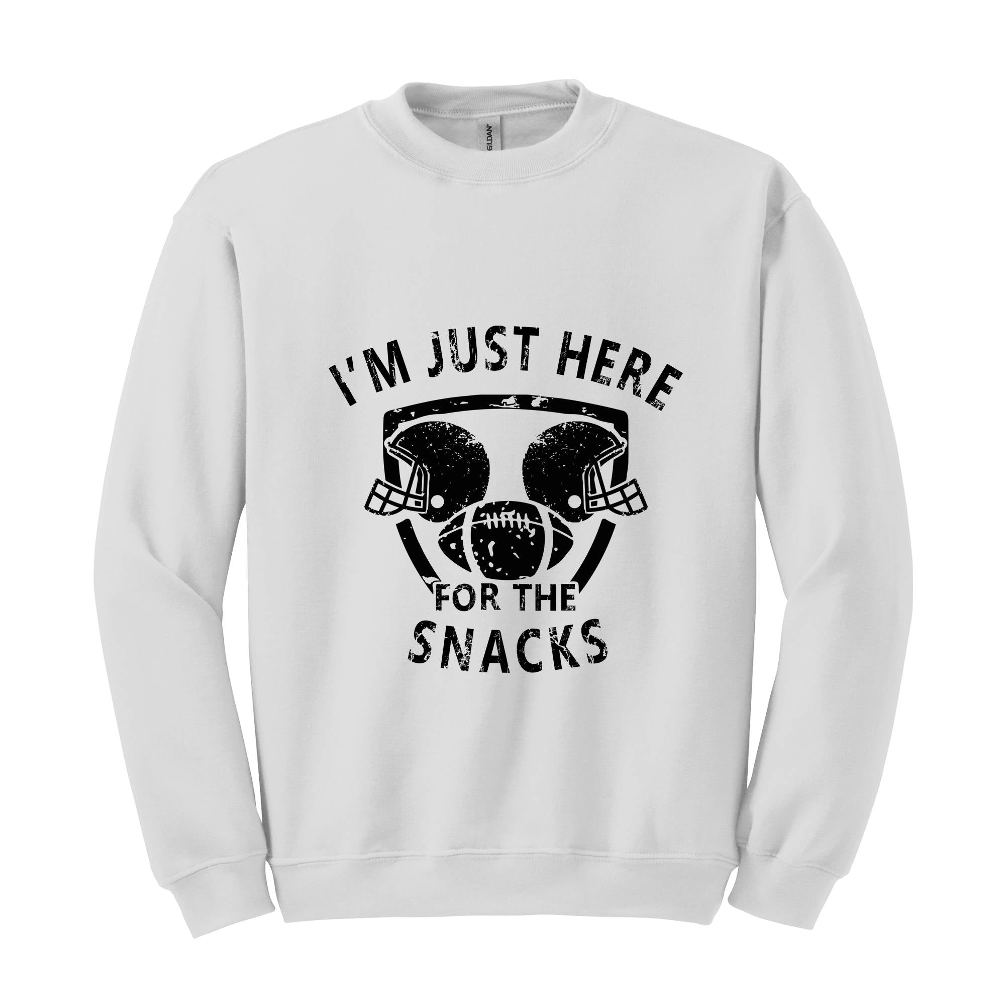 I'm Just Here For The Snacks Sweatshirt, Game Day Sweater, Football Season Sweatshirt, Football Fan Gifts, Sunday Game Apparel