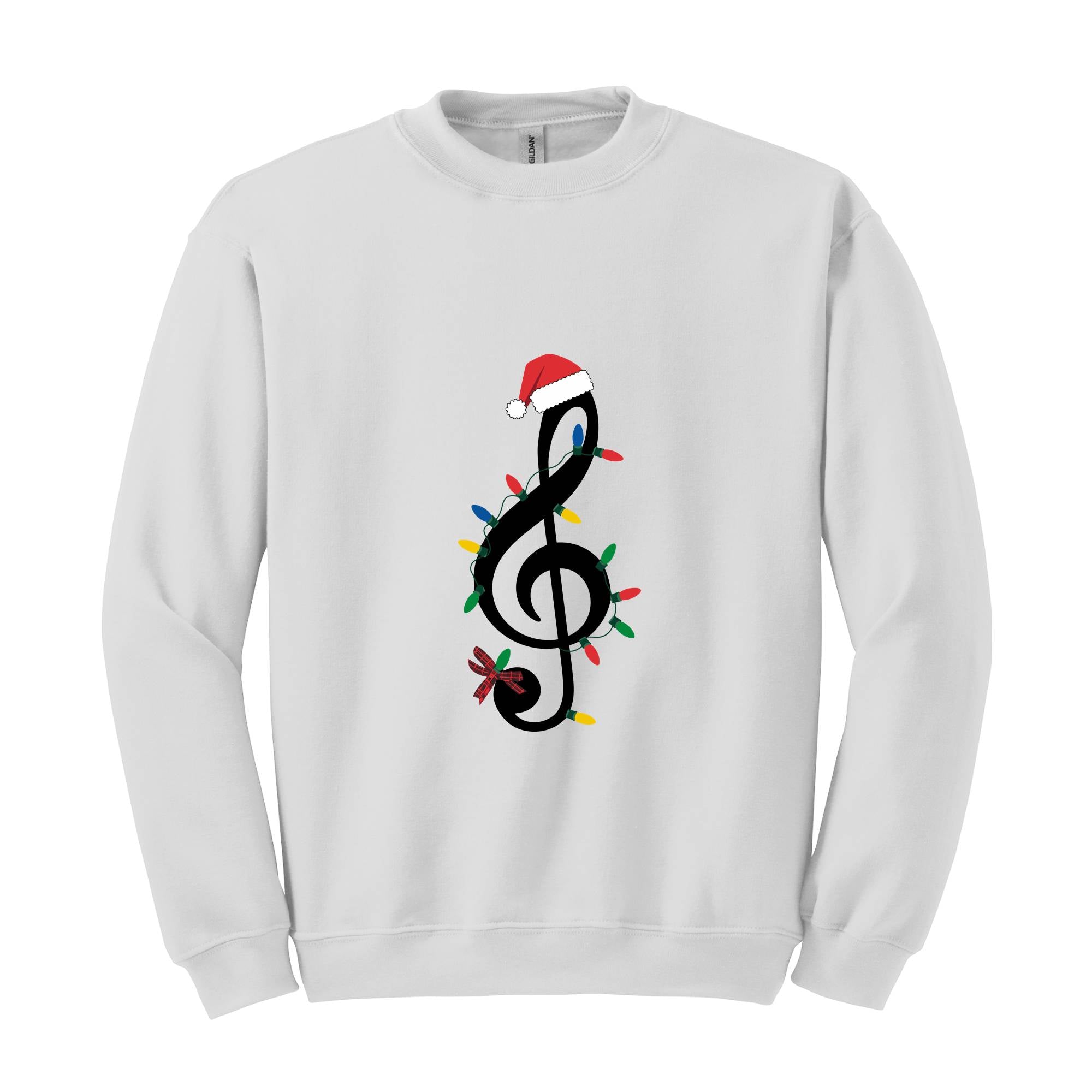 Music Christmas Lights Sweatshirt, Music Lover Hoodie, Instrument Christmas Hoodie, Musician Christmas Hoodie, Music Hoodie