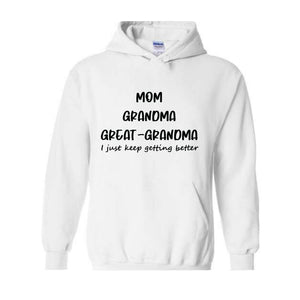 Mom Grandma Hoodie , Mom Grandma Great Grandma Hoodie , Grandma Gift, Mother's Day Hoodie , Mother's Day, Pregnancy Announcement Hoodie