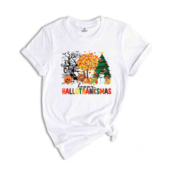 Happy Hallothanksmas Shirt, Happy Halloween Thanksgiving Christmas Shirt, Holiday Season Shirt, Funny Halloween Gift, Fall Shirt, Autumn Tee