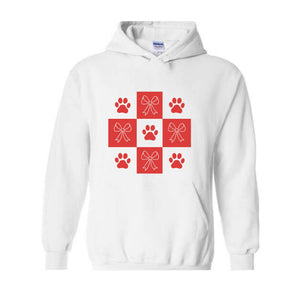 Dog Valentine Heart Sweatshirt, Valentine's Day Dog Hoodie, Pet Lover Gift Hoodie, Heart Paw Hoodie, Cute Dog Hoodie, Valentine's Hoodie