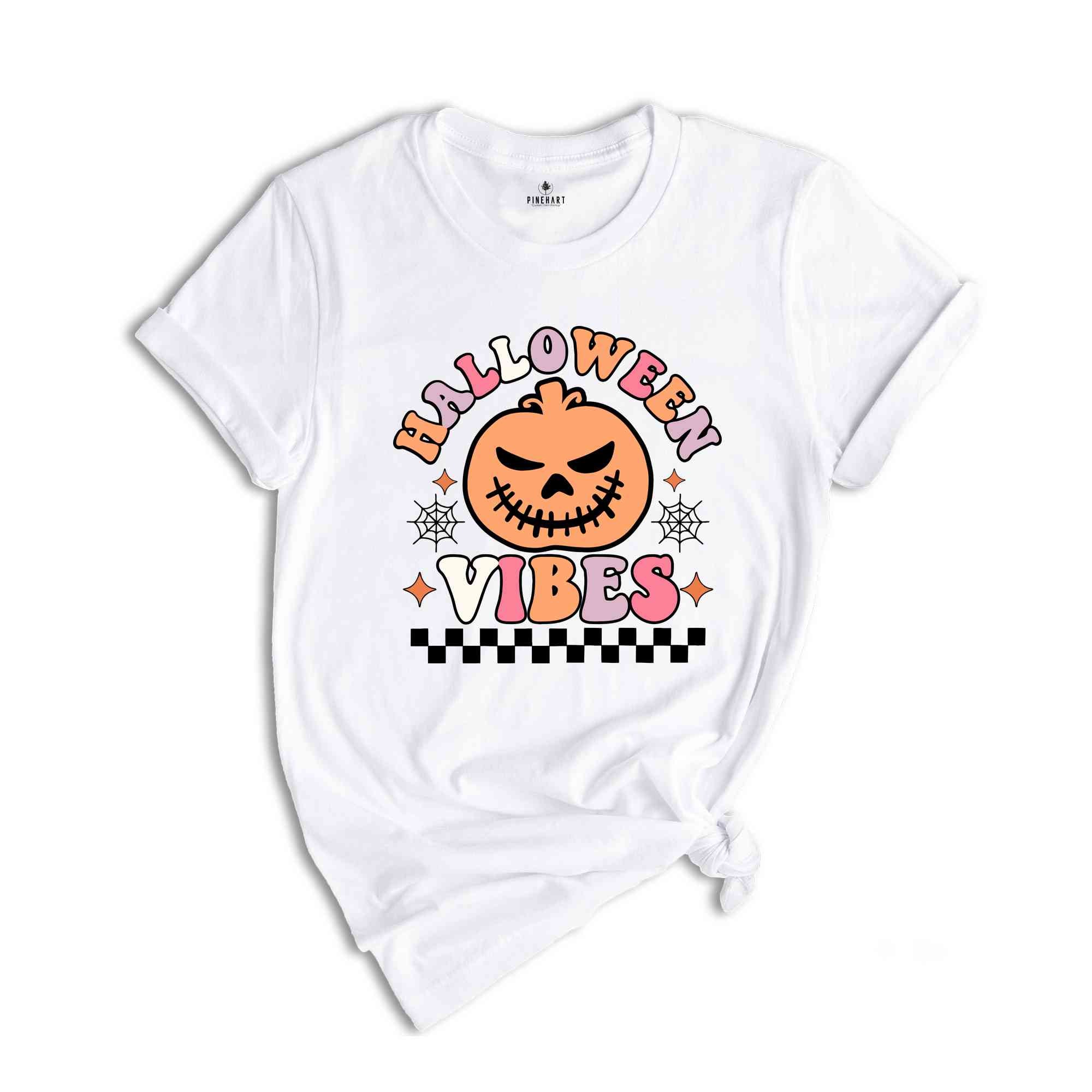 Pumpkin Shirt, Halloween Vibes Shirt, Retro Halloween Shirt, Halloween Gift, Spooky Season Shirt, Halloween Party Shirt, Cute Halloween Tee